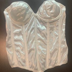 SOLD White Silk Corset
